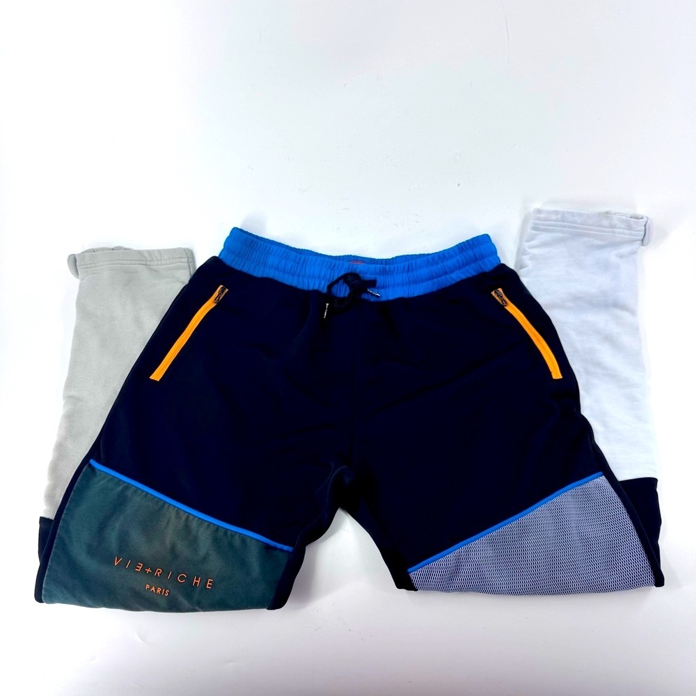 VIE RICHE Black and Blue‎ Joggers with Elastic Waistband and Color Blocking - Picture 5 of 11